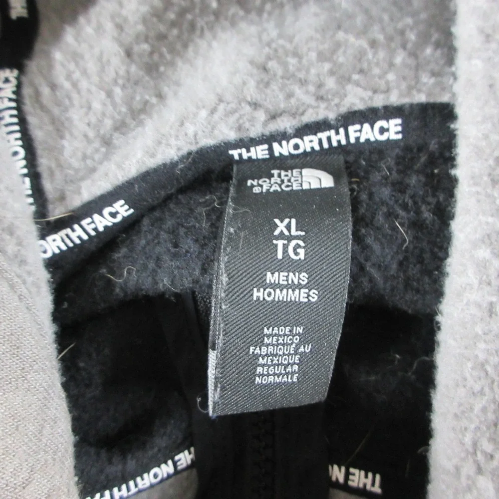 The North Face Hoodie Mens XL Black Fleece Full Zip Logo Pockets Sweatshirt